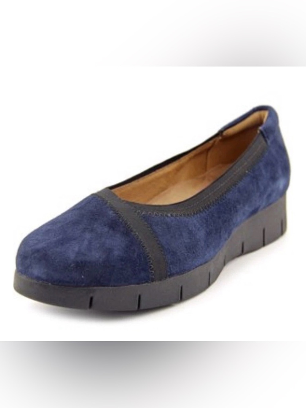 Clarks Artisan "Daelyn Hill" Navy Blue Suede Slip On Flat Loafers Size 9M
